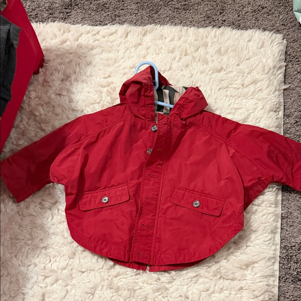 Burberry Kids Red Raincoat